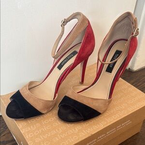 White House Black Market Red and Black Women's Heels